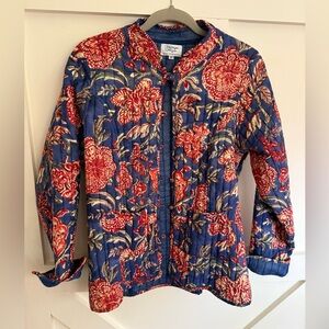 Floral Blue and Red Women's Top